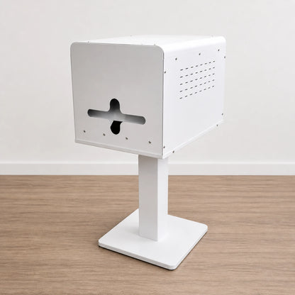 Venta de stands de impresora diseñados para el modelo RX1HS de DNP en color blanco