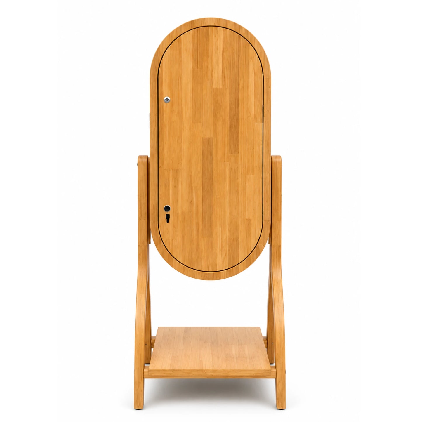 Fotografía de la parte trasera del fotomatón para bodas y eventos de empresa modelo Espejo Mágico de madera